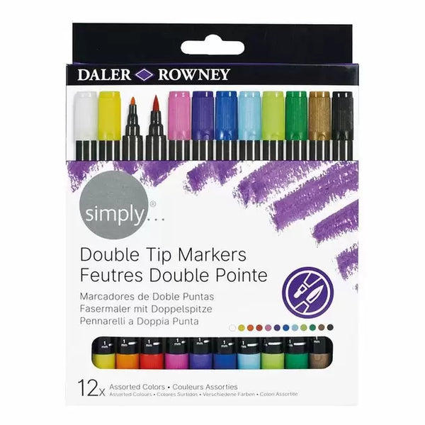 Assorted Dual Tip Fabric Paint Marker 36pcs