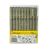Sakura Pigma Micron Fineliner Pen Black Set Of 10