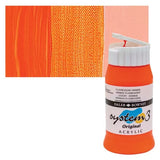 Daler Rowney System3 Acrylic Paint Fluorescent Orange – 500ml