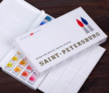 White Nights Artist Watercolor set of 24 Full Pans Saint Petersburg Edition Plastic Box