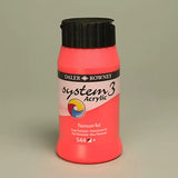 Daler Rowney System3 Acrylic Paint Fluorescent Red – 500ml