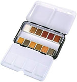 Mungyo Professional Watercolor Half Pan Metallic Shades Set of 12