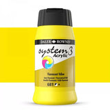 Daler Rowney System3 Acrylic Paint Fluorescent Yellow – 500ml