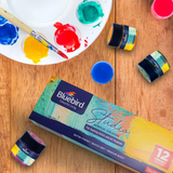 Bluebird Studio Acrylic Colours – 25 ml – Set of 12 Primary Shades