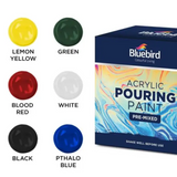 Bluebird Acrylic Pouring Paint Pre-mixed – 100 ml – Set of 6 Primary