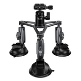 TELESIN Car Mount Triple Suction Cup Mount for Gopro HERO 10 9 8