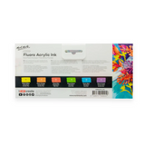 Mont Marte Fluoro Acrylic Ink Premium 6pc x 20ml