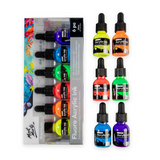 Mont Marte Fluoro Acrylic Ink Premium 6pc x 20ml