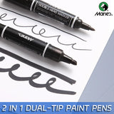 Maries Dual Tip Oil based Waterproof ink Marker Pack of 10