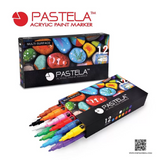 ST Pastela Acrylic Marker Set of 12 ( 0.7 mm )