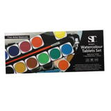 ST watercolor Tablet set of 12 Plastic Box