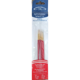 Winsor & Newton High Quality Round Pure Red Sable Value Pack of 3 pc (No. 00,0,1)