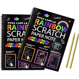 Rainbow Scratch Paper Note Book 7.5 x 10.3 INCHES