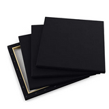 Black Canvas 3 x 3 inches Pack of 6