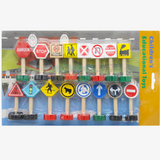 Wooden Street Traffic Signs for Kids