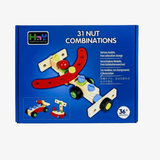 Wooden Toy, 31 Nut Combination Building Set