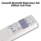 Canson Montval Water Color Paper Roll - 300Gsm Cold Pressed 1.52x10 Meter