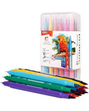 Deli EC151-12 Washable Double-Ended Felt Pen 12 Colors