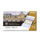 Mungyo Professional Watercolor Half Pan Metallic Shades Set of 12