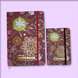 Floral Doodles Gold Foil Journals Notebook Brown