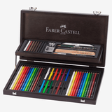 Faber Castell Art & Graphic Compendium Wooden Case Set Of 53 Pieces