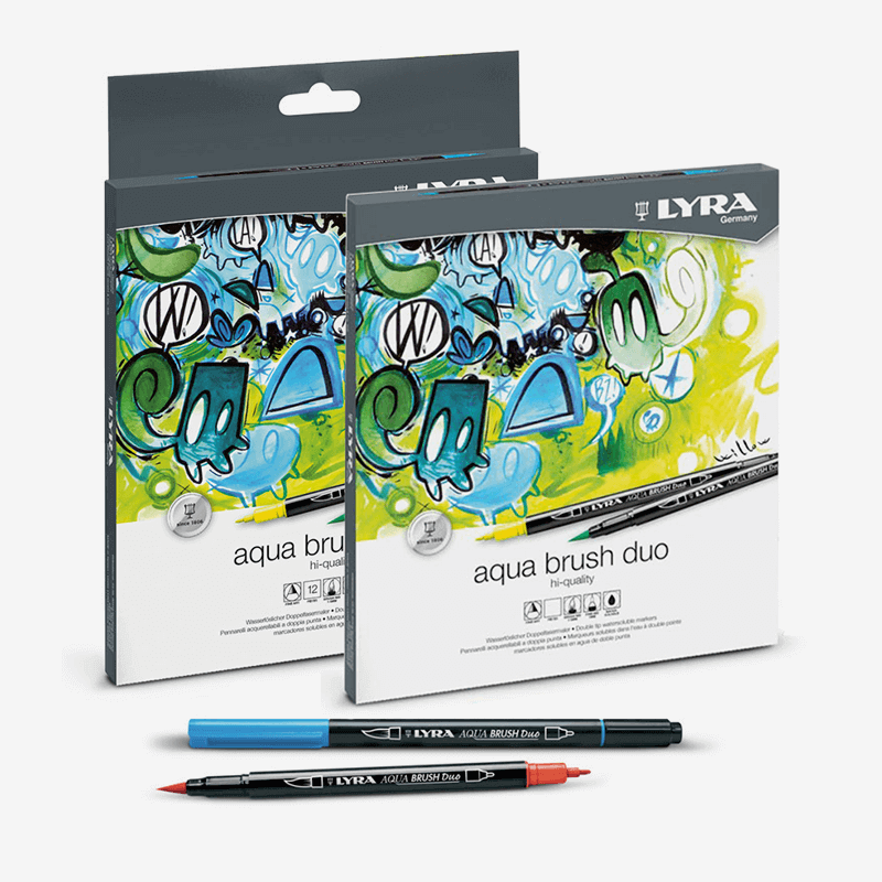  Lyra Aqua Brush Duo Brush Markers - Set of 12 Water